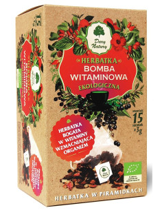 HERBATKA BOMBA WITAMINOWA PIRAMIDKI BIO (15 x 3 g) 45 g - DARY NATURY