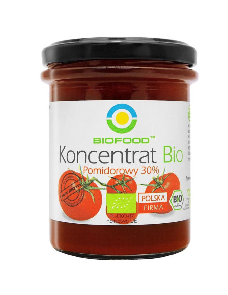 KONCENTRAT POMIDOROWY 30 % BEZGLUTENOWY BIO 200 g - BIOFOOD
