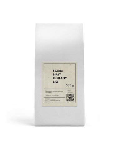 SEZAM BIAŁY ŁUSKANY BIO 500 g - THE PLANET