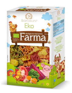 MAKARON (SEMOLINOWY Z SUSZONYMI WARZYWAMI) DLA DZIECI FARMA BIO 250 g - BARTOLINI