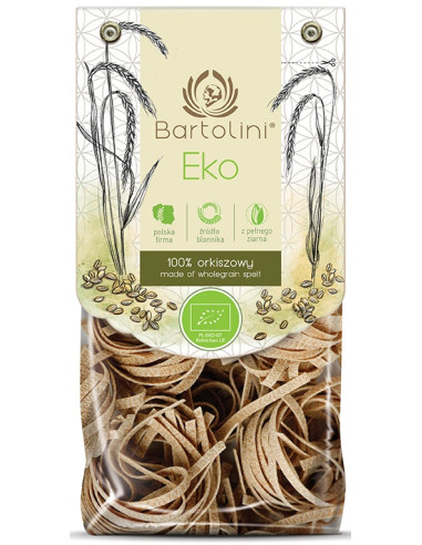 MAKARON (ORKISZOWY RAZOWY) GNIAZDA TAGLIATELLE BIO 250 g - BARTOLINI