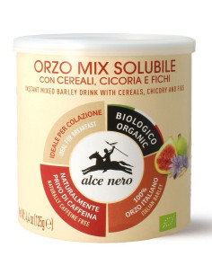 KAWA ZBOŻOWA INSTANT Z CYKORIĄ I FIGAMI BIO 125 g - ALCE NERO