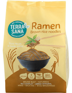 MAKARON (RYŻOWY RAZOWY) NOODLE RAMEN BEZGLUTENOWY BIO 280 g - TERRASANA