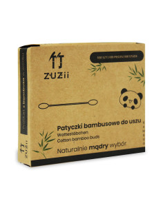 PATYCZKI HIGIENICZNE BAMBUSOWE Z BAWEŁNĄ 100 szt. - ZUZII