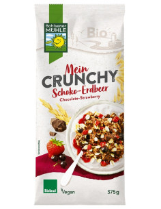 CRUNCHY CZEKOLADOWO - TRUSKAWKOWE BIO 375 g - BOHLSENER MUHLE