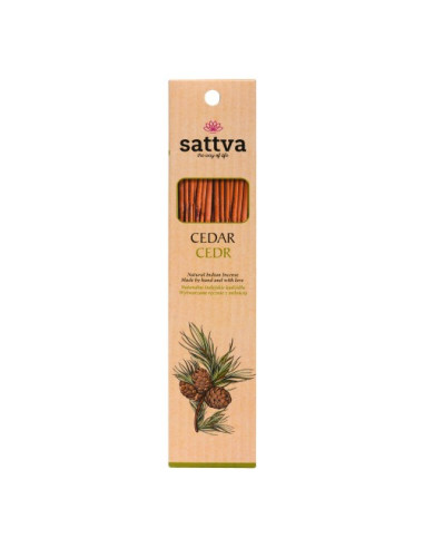 KADZIDEŁKA INDYJSKIE CEDR (15 szt.) 30 g - SATTVA (WELLNESS)