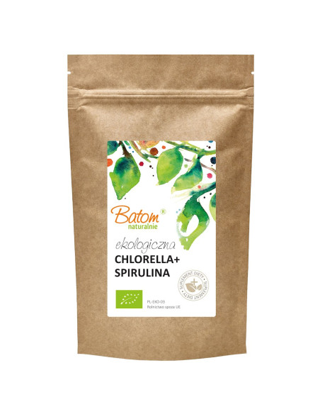 CHLORELLA + SPIRULINA BIO 500 TABLETEK - BATOM