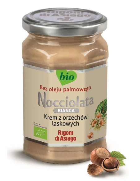 KREM Z ORZECHÓW LASKOWYCH BIAŁY BEZGLUTENOWY BIO 250 g - RIGONI DI ASIAGO (NOCCIOLATA)