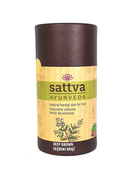 HENNA GŁĘBOKI BRĄZ ECO 150 g - SATTVA (AYURVEDA)