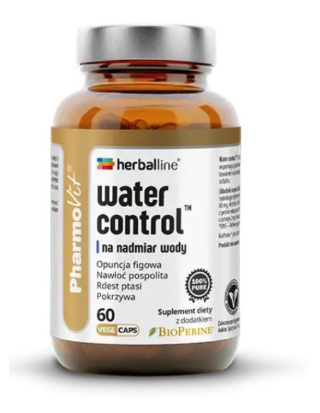 KAPSUŁKI NA NADMIAR WODY W ORGANIZMIE (WATER CONTROL) BEZGLUTENOWE 60 szt. - PHARMOVIT (HERBALLINE)