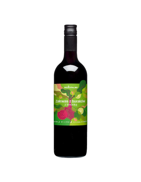 ZAKWAS Z BURAKÓW Z LIMONKĄ BIO 750 ml - DELIKATNA