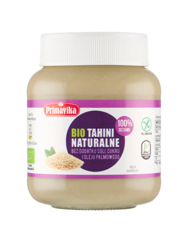 TAHINI (PASTA SEZAMOWA) BEZGLUTENOWE BIO 350 g - PRIMAVIKA