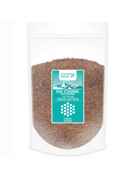 SÓL CZARNA KALA NAMAK DROBNO MIELONA 1 kg - CRYSTALLINE PLANET