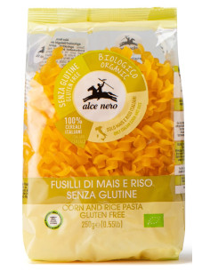 MAKARON (KUKURYDZIANO - RYŻOWY) ŚWIDERKI BEZGLUTENOWY BIO 250 g - ALCE NERO