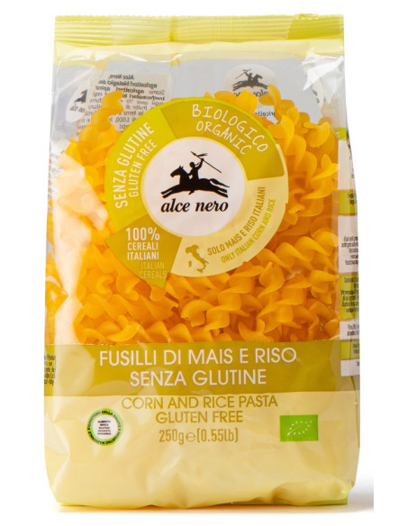MAKARON (KUKURYDZIANO - RYŻOWY) ŚWIDERKI BEZGLUTENOWY BIO 250 g - ALCE NERO