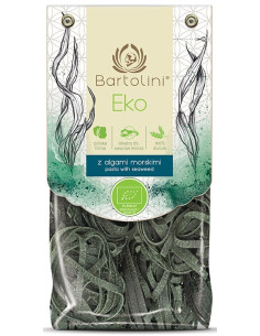 MAKARON (SEMOLINOWY Z ALGAMI MORSKIMI) GNIAZDA TAGLIATELLE BIO 250 g - BARTOLINI