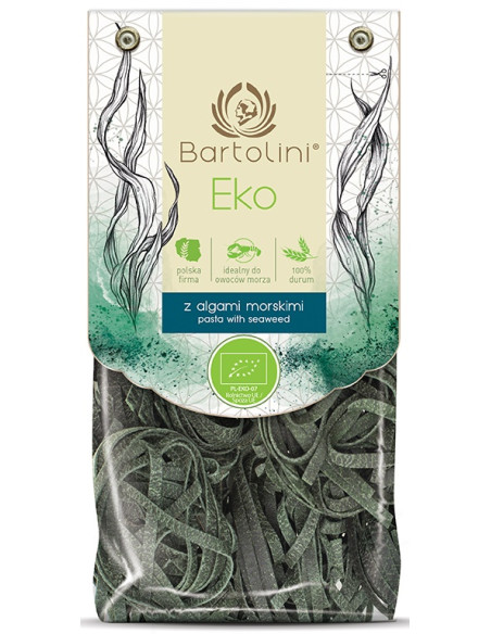 MAKARON (SEMOLINOWY Z ALGAMI MORSKIMI) GNIAZDA TAGLIATELLE BIO 250 g - BARTOLINI