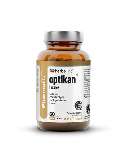 KAPSUŁKI NA WZROK (OPTIKAN) BEZGLUTENOWE 60 szt. - PHARMOVIT (HERBALLINE)