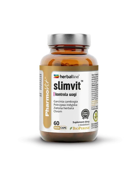 KAPSUŁKI NA KONTROLĘ WAGI (SLIMVIT) BEZGLUTENOWE 60 szt. - PHARMOVIT (HERBALLINE)