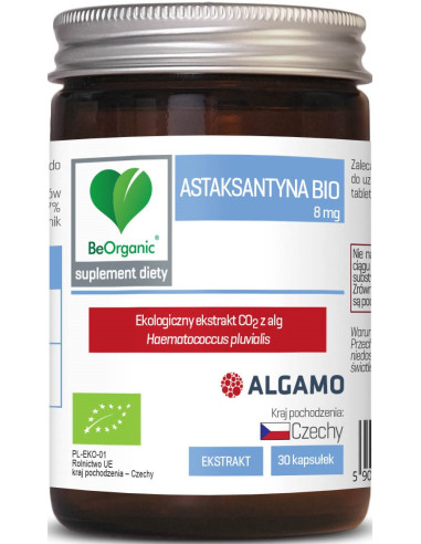 ASTAKSANTYNA EKSTRAKT BIO (8 mg) 30 KAPSUŁEK - BE ORGANIC