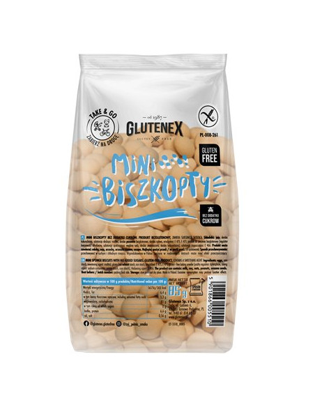 BISZKOPTY MINI BEZ DODATKU CUKRÓW BEZGLUTENOWE 85 g - GLUTENEX