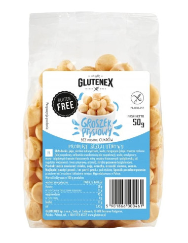 GROSZEK PTYSIOWY BEZ DODATKU CUKRÓW BEZGLUTENOWY 50 g - GLUTENEX