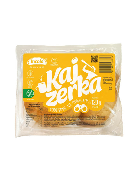 BUŁKI KAJZERKI BEZGLUTENOWE (2 szt.) 120 g - INCOLA
