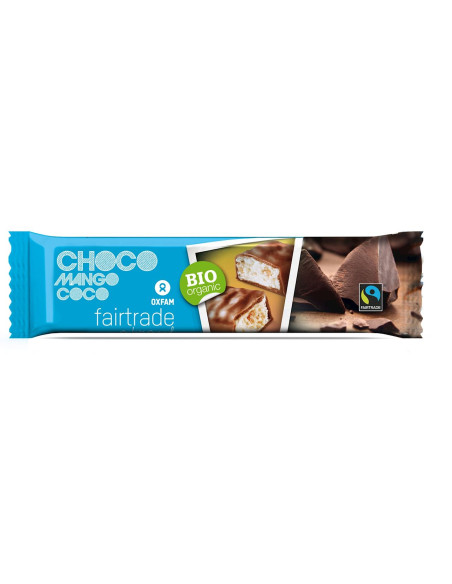BATON Z NADZIENIEM KOKOS - MANGO W POLEWIE Z CZEKOLADY MLECZNEJ FAIR TRADE BIO 33 g - OXFAM