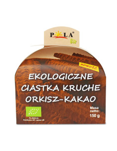 CIASTKA KRUCHE ORKISZOWE KAKAOWE BIO 150 g - POLA (NA ZAMÓWIENIE)