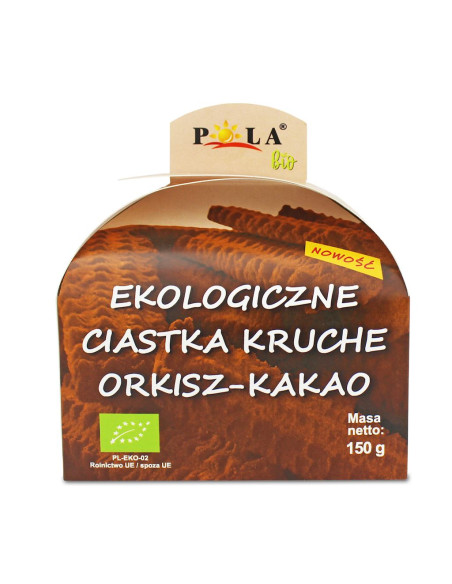 CIASTKA KRUCHE ORKISZOWE KAKAOWE BIO 150 g - POLA (NA ZAMÓWIENIE)