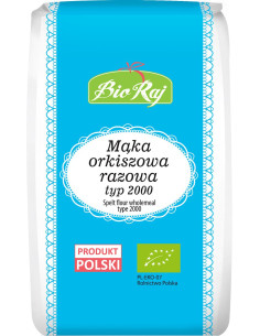MĄKA ORKISZOWA RAZOWA TYP 2000 BIO (POLSKA) 1 kg - BIO RAJ