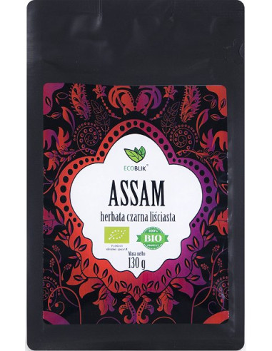 HERBATA CZARNA LIŚCIASTA ASSAM BIO 130 g - ECOBLIK