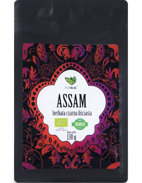 HERBATA CZARNA LIŚCIASTA ASSAM BIO 130 g - ECOBLIK
