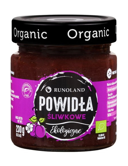 POWIDŁA ŚLIWKOWE BIO 230 g - RUNOLAND