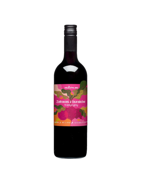 ZAKWAS Z BURAKÓW TRADYCYJNY BIO 750 ml - DELIKATNA