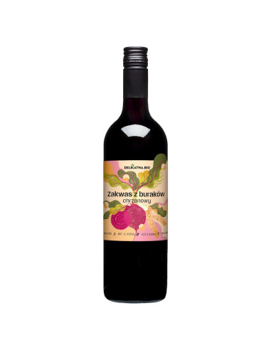 ZAKWAS Z BURAKÓW Z CHRZANEM BIO 750 ml - DELIKATNA
