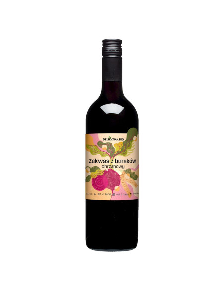 ZAKWAS Z BURAKÓW Z CHRZANEM BIO 750 ml - DELIKATNA