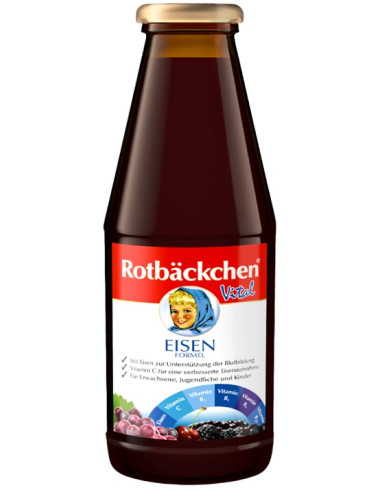 SOK WIELOOWOCOWY NFC Z ŻELAZEM I WITAMINAMI C, B1, B2, B6, B12 450 ml - ROTBACKCHEN