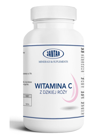 WITAMINA C Z DZIKIEJ RÓŻY (945 mg) 100 KAPSUŁEK - JANTAR