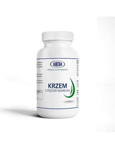 KRZEM ORGANICZNY Z PĘDÓW BAMBUSA (350 mg) 90 KAPSUŁEK - JANTAR