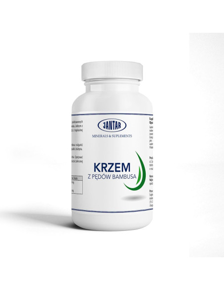 KRZEM ORGANICZNY Z PĘDÓW BAMBUSA (350 mg) 90 KAPSUŁEK - JANTAR