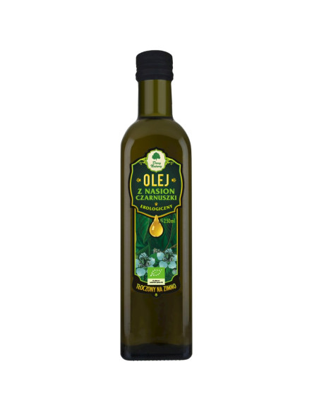 OLEJ Z CZARNUSZKI FILTROWANY TŁOCZONY NA ZIMNO BIO 250 ml - DARY NATURY