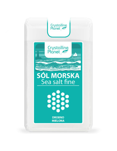 SÓL MORSKA DROBNO MIELONA 600 g - CRYSTALLINE PLANET