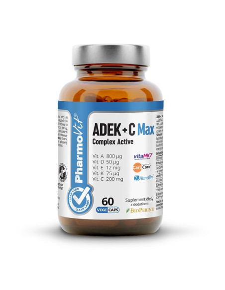 WITAMINA ADEK + WITAMINA C COMPLEX BEZGLUTENOWE 60 KAPSUŁEK - PHARMOVIT (CLEAN LABEL)