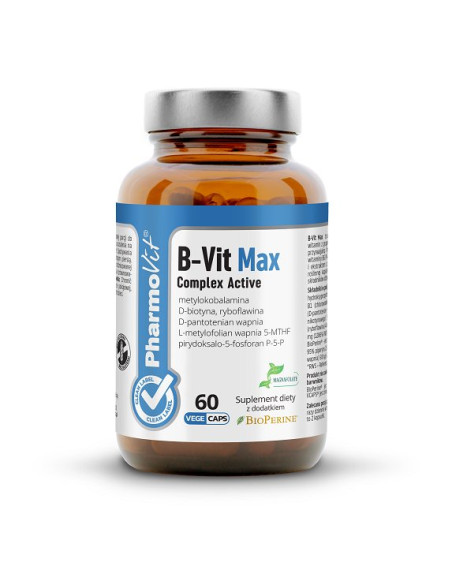 WITAMINA B COMPLEX BEZGLUTENOWA 60 KAPSUŁEK - PHARMOVIT (CLEAN LABEL)