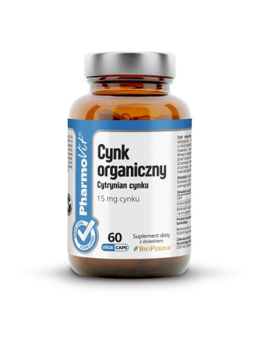 CYNK (15 mg) BEZGLUTENOWY 60 KAPSUŁEK - PHARMOVIT (CLEAN LABEL)