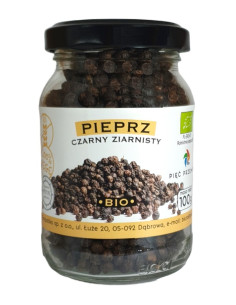 PIEPRZ CZARNY ZIARNISTY BEZGLUTENOWY BIO 100 g - PIĘĆ PRZEMIAN
