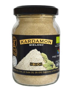 KARDAMON MIELONY BEZGLUTENOWY BIO 60 g - PIĘĆ PRZEMIAN