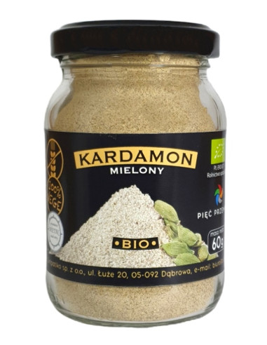 KARDAMON MIELONY BEZGLUTENOWY BIO 60 g - PIĘĆ PRZEMIAN