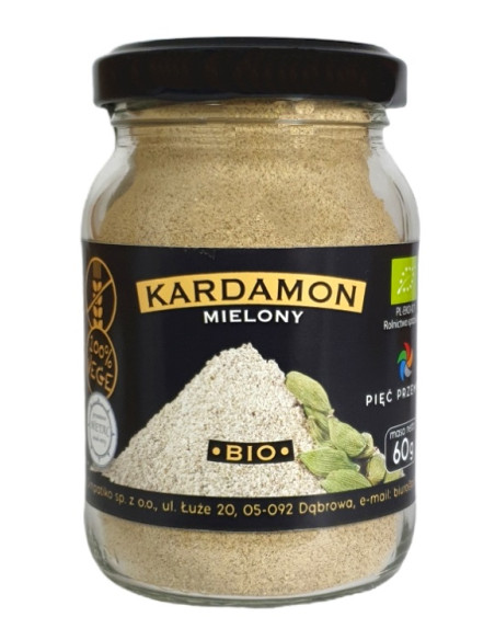KARDAMON MIELONY BEZGLUTENOWY BIO 60 g - PIĘĆ PRZEMIAN